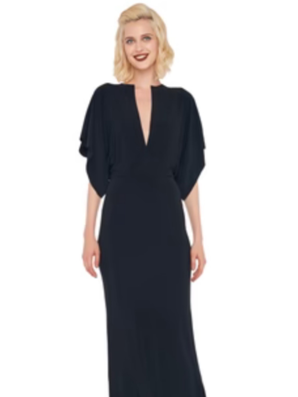 long black Obie gown (norma kamali)
